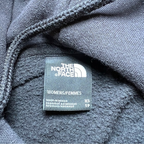 The North Face Black Pullover Hoodie Sweatshirt White Print Womens Small - Picture 4 of 7